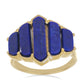 Goldplattierter Silberring mit Lapislazuli aus Badakhshan