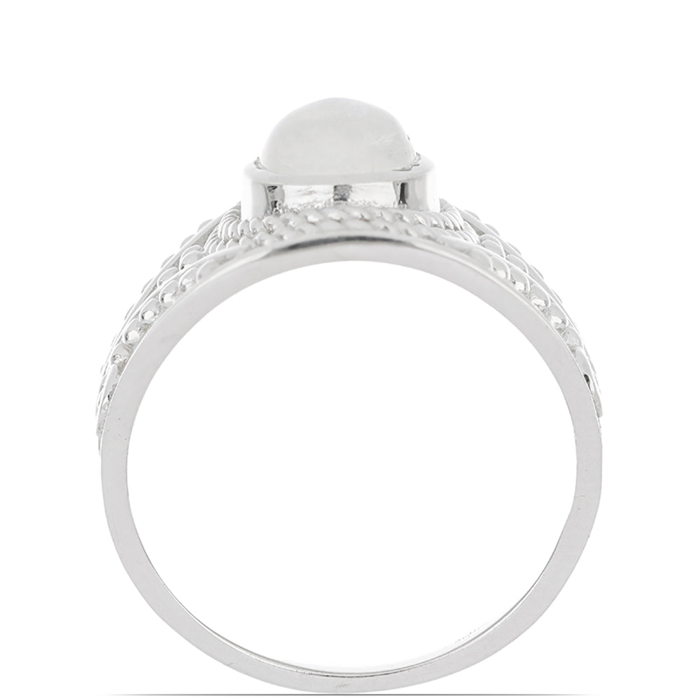 Silberring mit Regenbogenmondstein 3 