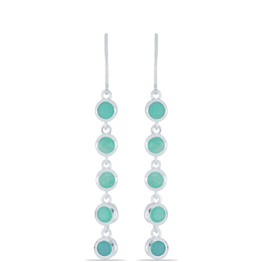 Silberohrringe mit brasilianischem Smaragd