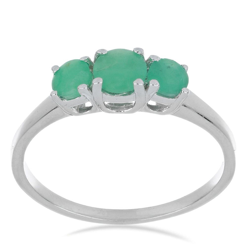 Silberring mit brasilianischem Smaragd 1 