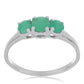 Silberring mit brasilianischem Smaragd