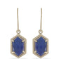 Goldplattierte Silberohrringe mit Lapislazuli aus Badakhshan