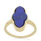 Goldplattierter Silberring mit Lapislazuli aus Badakhshan
