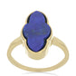 Goldplattierter Silberring mit Lapislazuli aus Badakhshan