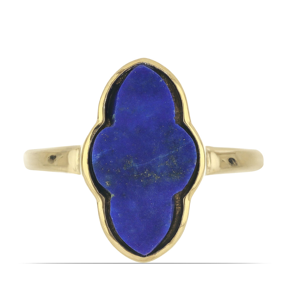 Goldplattierter Silberring mit Lapislazuli aus Badakhshan 6 