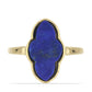 Goldplattierter Silberring mit Lapislazuli aus Badakhshan