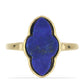 Goldplattierter Silberring mit Lapislazuli aus Badakhshan