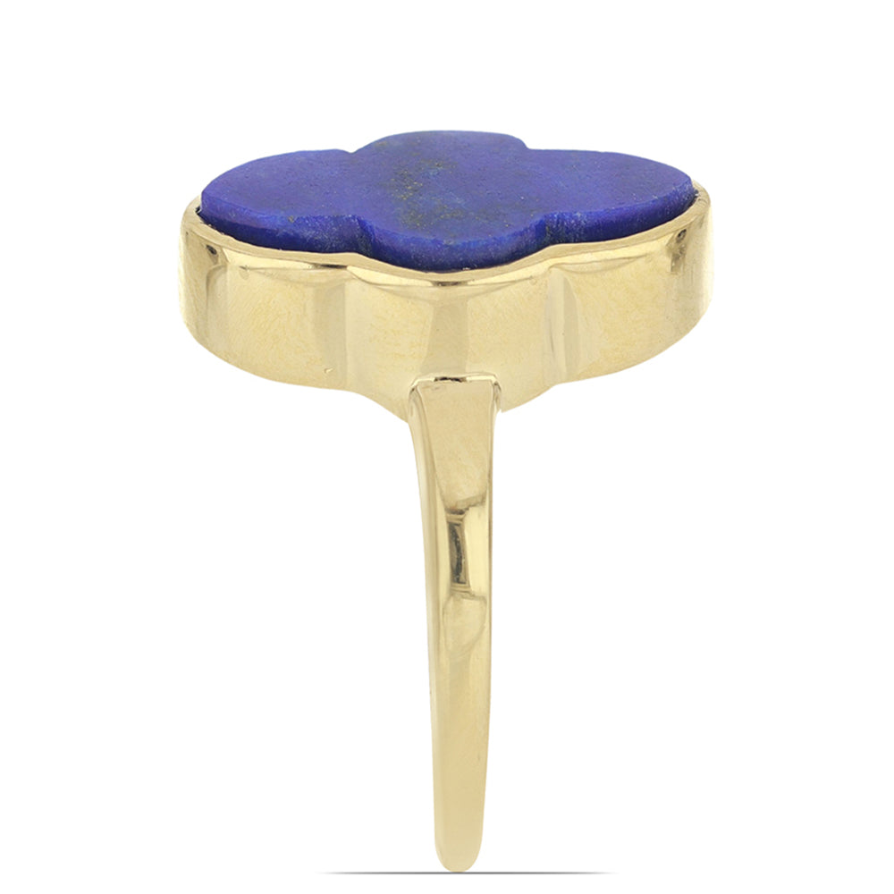 Goldplattierter Silberring mit Lapislazuli aus Badakhshan 7 
