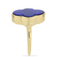 Goldplattierter Silberring mit Lapislazuli aus Badakhshan