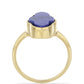 Goldplattierter Silberring mit Lapislazuli aus Badakhshan