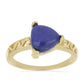 Goldplattierter Silberring mit Lapislazuli aus Badakhshan