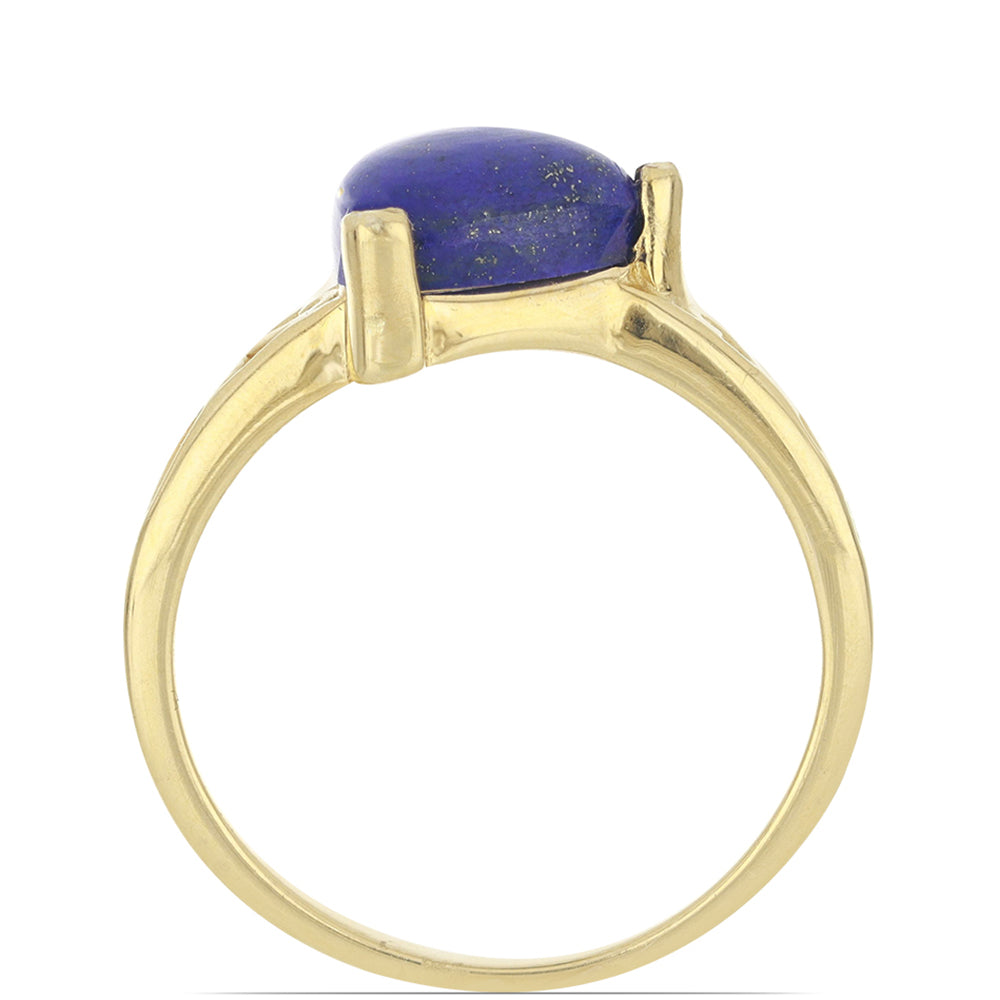 Goldplattierter Silberring mit Lapislazuli aus Badakhshan 4 