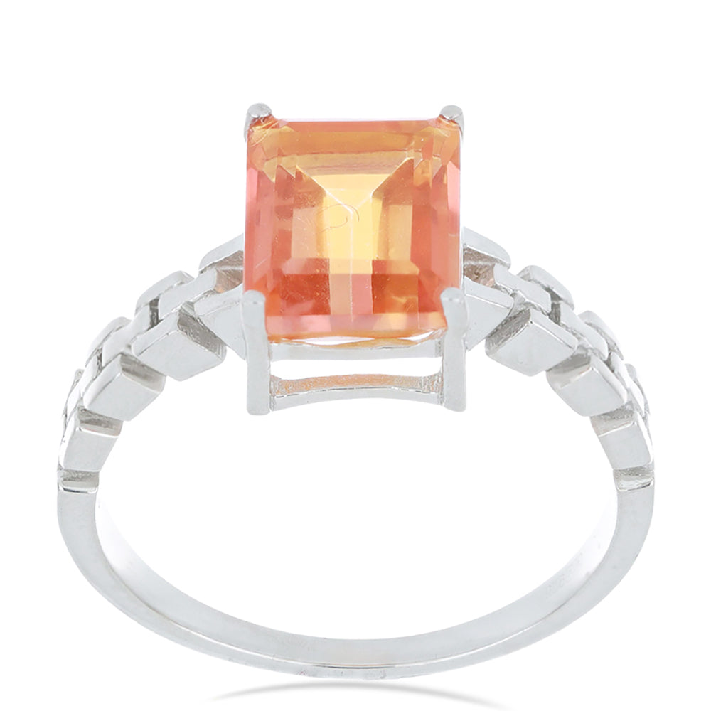 Silberring mit Padparadscha Quarz 1 