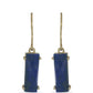 Goldplattierte Silberohrringe mit Lapislazuli aus Badakhshan
