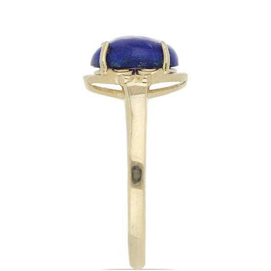 Goldplattierter Silberring mit Lapislazuli aus Badakhshan