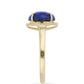 Goldplattierter Silberring mit Lapislazuli aus Badakhshan