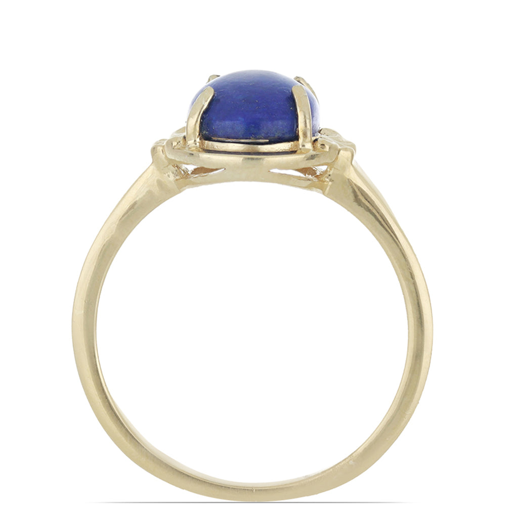 Goldplattierter Silberring mit Lapislazuli aus Badakhshan 3 
