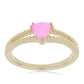 Goldplattierter Silberring mit rosa Opal aus Lega Dembi
