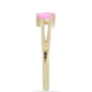 Goldplattierter Silberring mit rosa Opal aus Lega Dembi