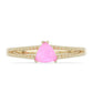 Goldplattierter Silberring mit rosa Opal aus Lega Dembi