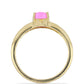 Goldplattierter Silberring mit rosa Opal aus Lega Dembi