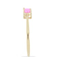 Goldplattierter Silberring mit rosa Opal aus Lega Dembi