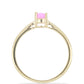 Goldplattierter Silberring mit rosa Opal aus Lega Dembi