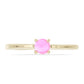 Goldplattierter Silberring mit rosa Opal aus Lega Dembi