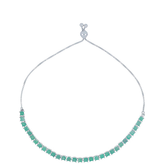 Silberarmband mit brasilianischem Smaragd