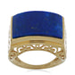 Goldplattierter Silberring mit Lapislazuli aus Badakhshan