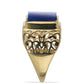 Goldplattierter Silberring mit Lapislazuli aus Badakhshan