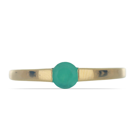 Goldplattierter Silberring mit brasilianischem Smaragd