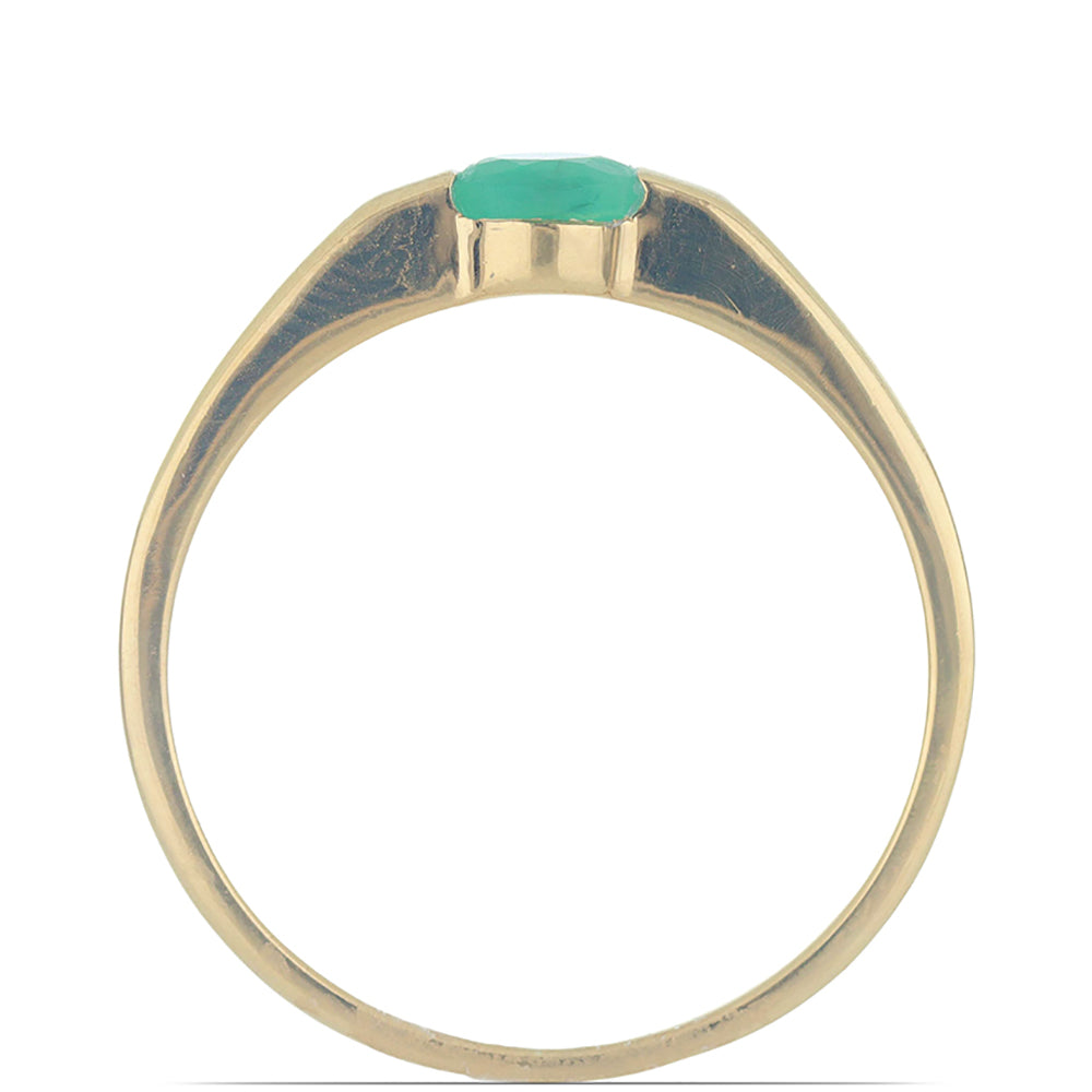 Goldplattierter Silberring mit brasilianischem Smaragd 3 