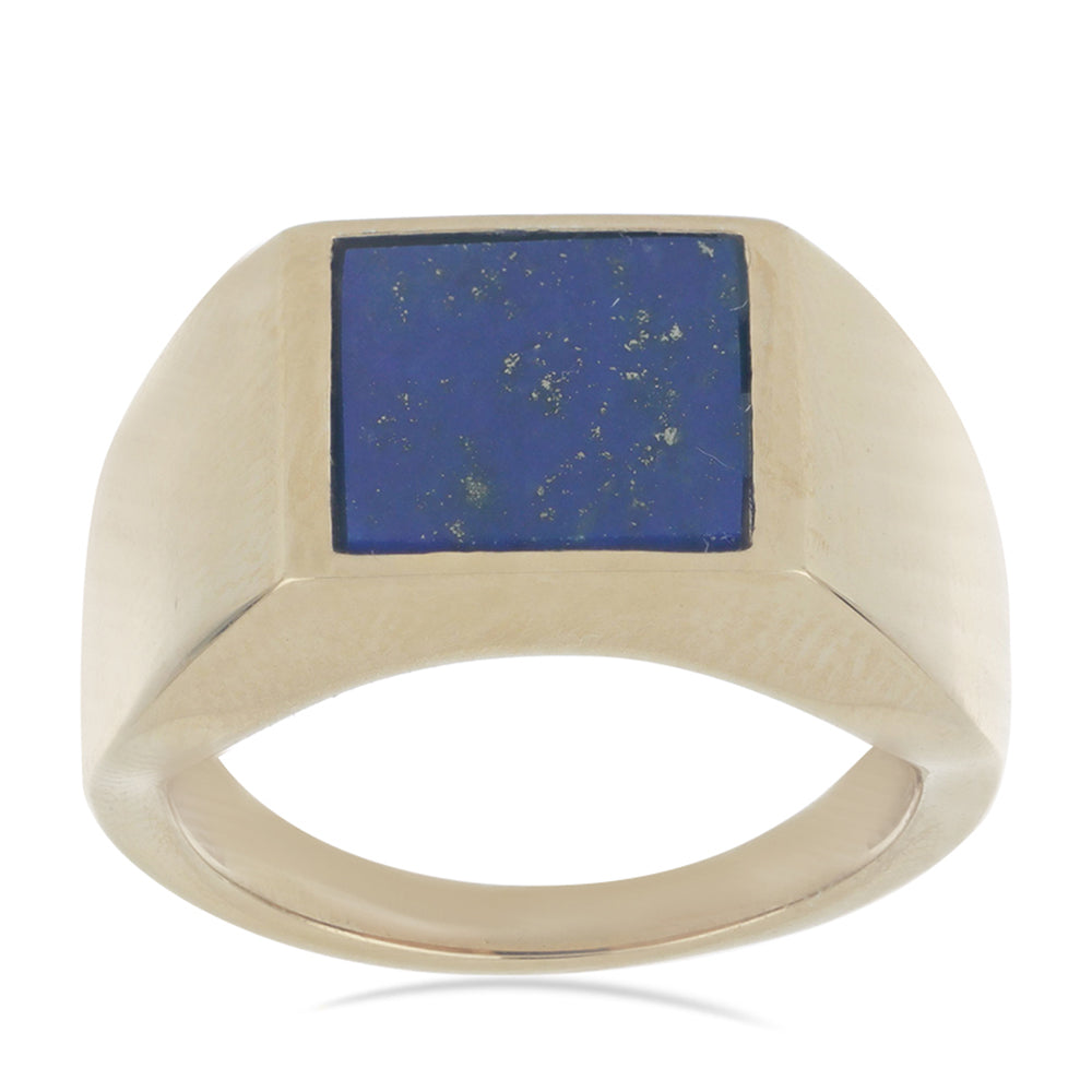 Goldplattierter Silberring mit Lapislazuli aus Badakhshan 3 