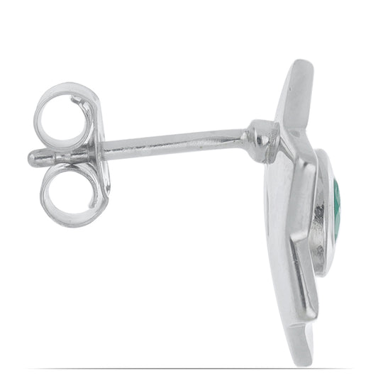 Silberohrringe mit brasilianischem Smaragd