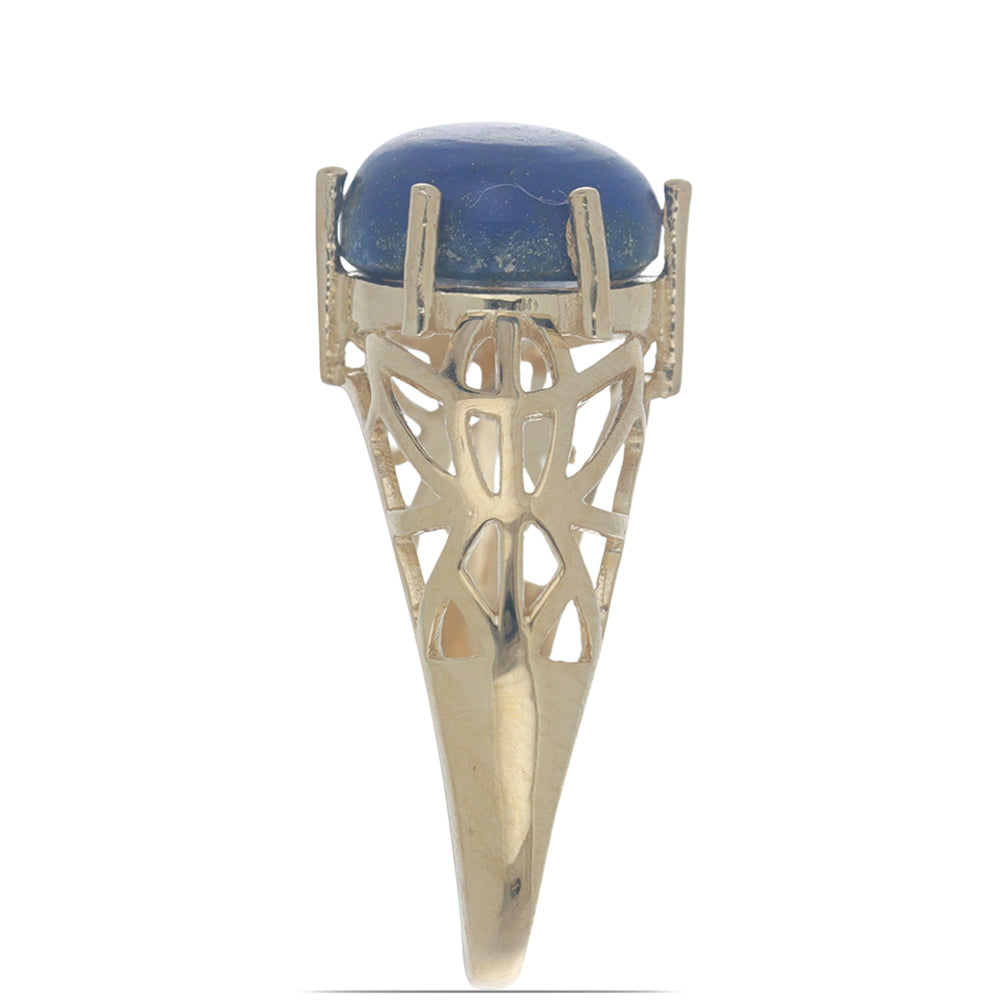 Goldplattierter Silberring mit Lapislazuli aus Badakhshan 2 