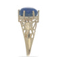Goldplattierter Silberring mit Lapislazuli aus Badakhshan