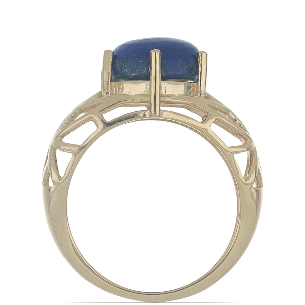 Goldplattierter Silberring mit Lapislazuli aus Badakhshan 4 