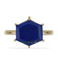 Goldplattierter Silberring mit Lapislazuli aus Badakhshan
