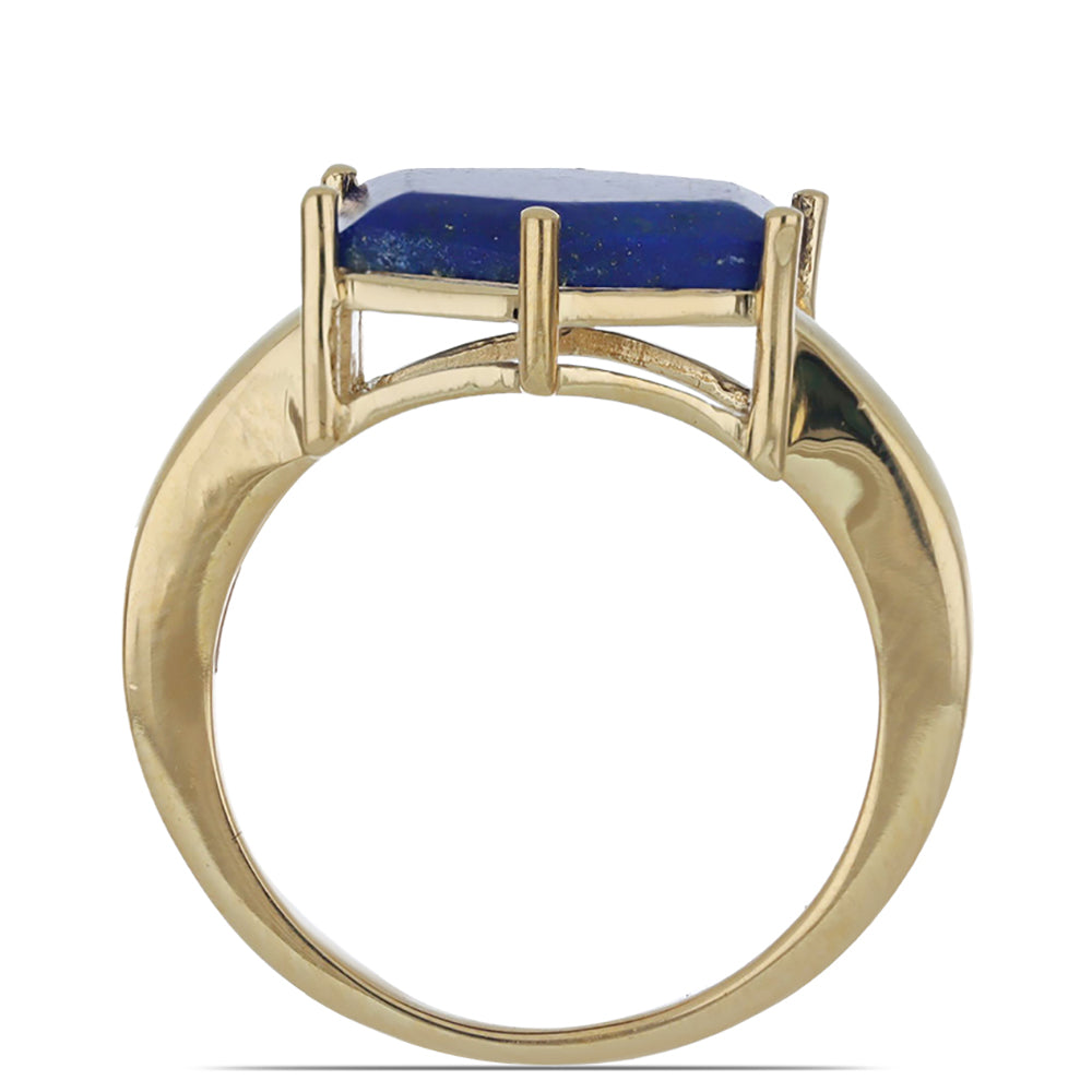 Goldplattierter Silberring mit Lapislazuli aus Badakhshan 3 