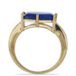 Goldplattierter Silberring mit Lapislazuli aus Badakhshan