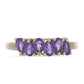 Goldplattierter Silberring mit sambischem Amethyst