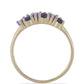 Goldplattierter Silberring mit sambischem Amethyst