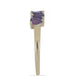 Goldplattierter Silberring mit sambischem Amethyst