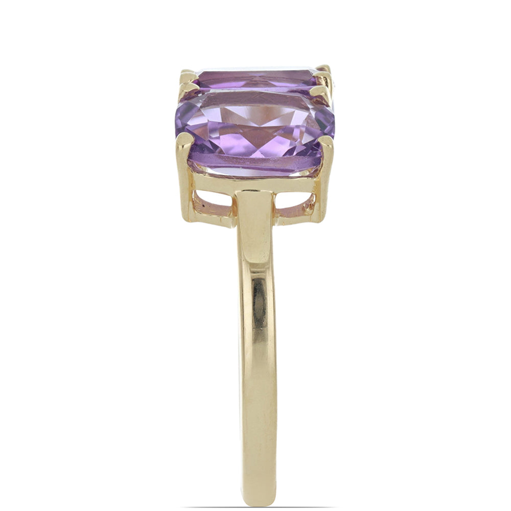 Goldplattierter Silberring mit sambischem Amethyst 3 