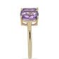 Goldplattierter Silberring mit sambischem Amethyst