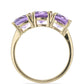Goldplattierter Silberring mit sambischem Amethyst