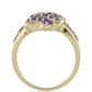 Goldplattierter Silberring mit sambischem Amethyst