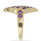Goldplattierter Silberring mit sambischem Amethyst