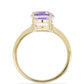 Goldplattierter Silberring mit Rose De France Amethyst
